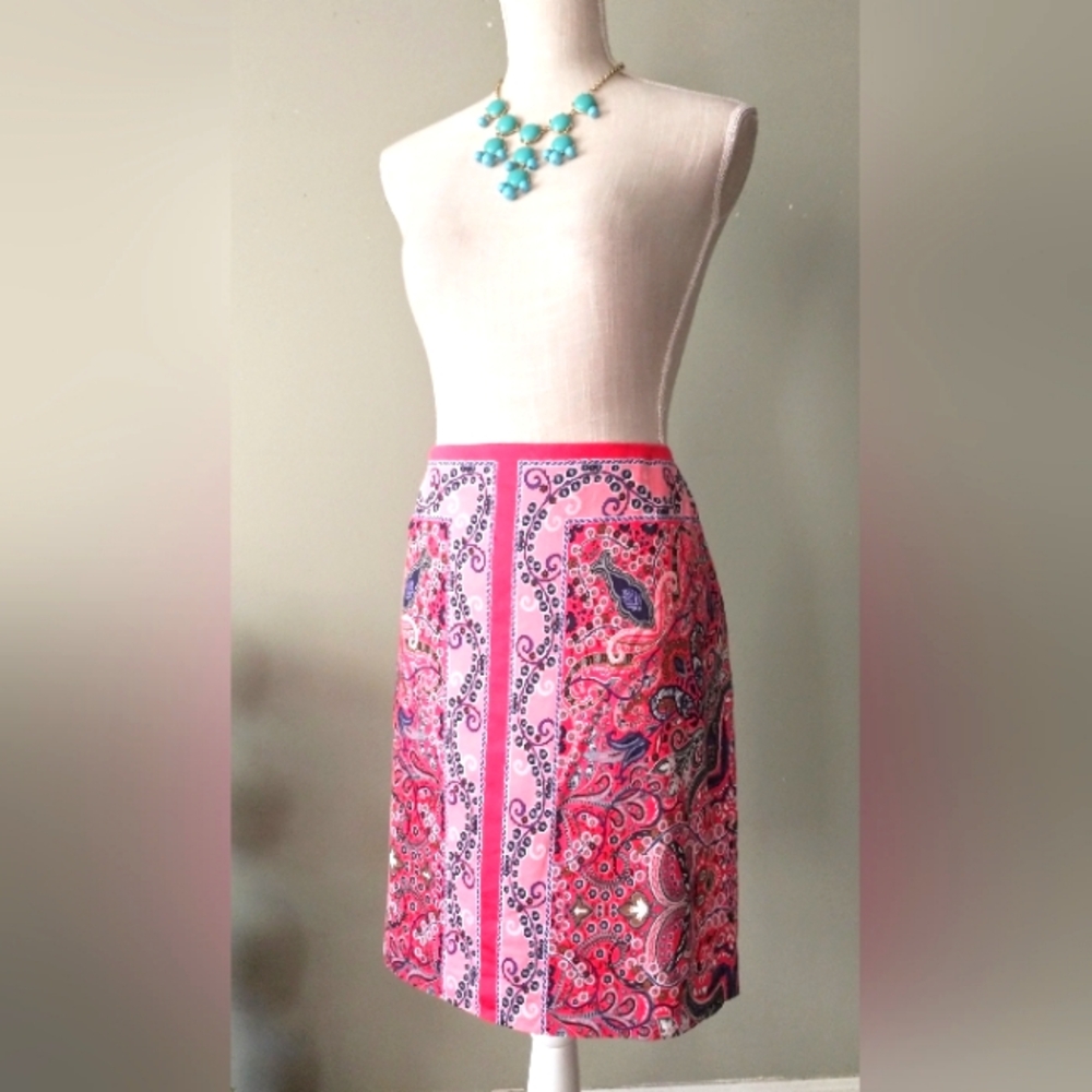Antonio Melani - Pink Paisley Pencil Skirt - Size 12
